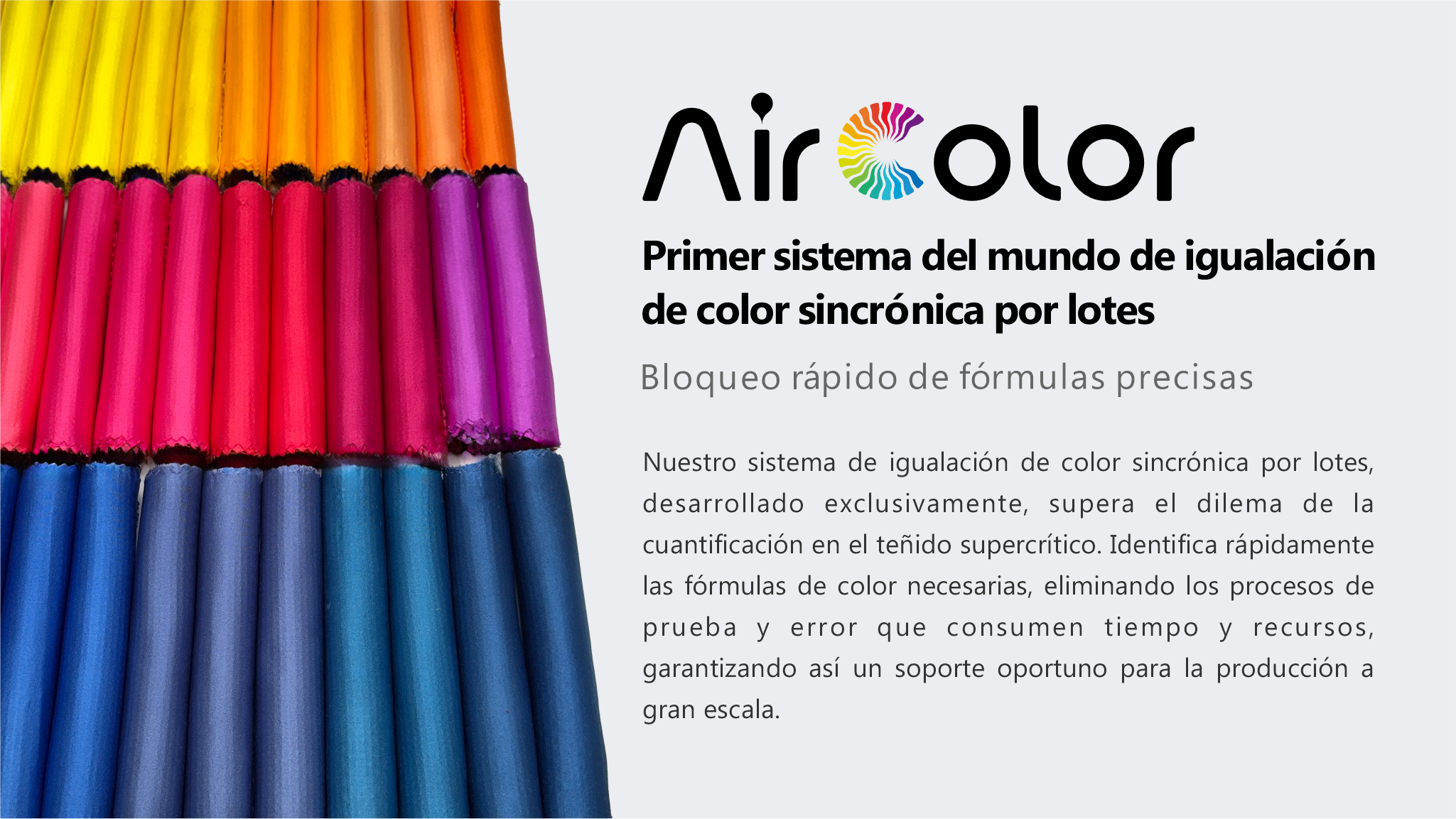 Primer sistema mundial de igualación de color por lotes sincronizados